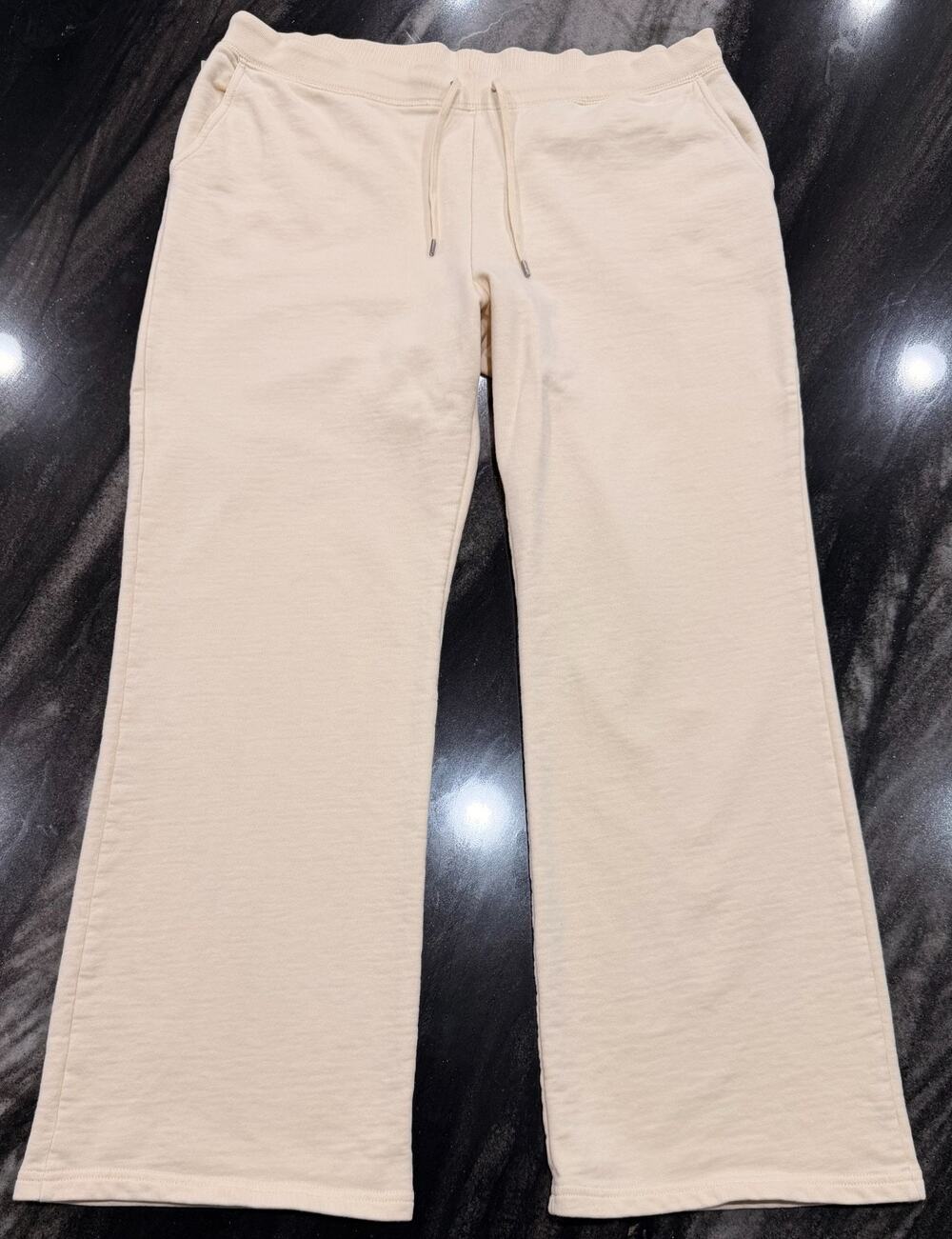 Lauren Ralph Lauren Womens Petite Large Yellow Drawstring Lounge Sweatpants